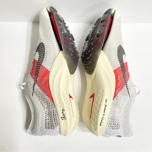 Nike Air Zoom Victory Eliud Kipchoge Distance Spikes FJ0668-100 White Red - Picture 4 of 7